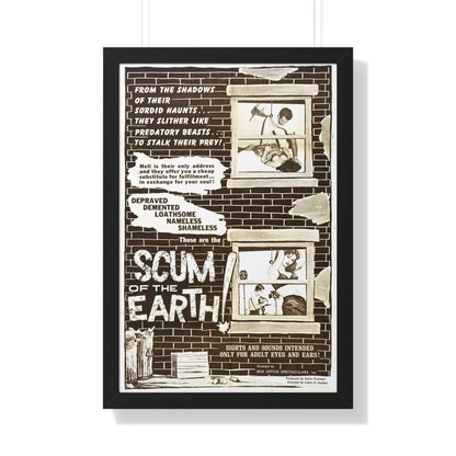 SCUM OF THE EARTH 1963 - Framed Movie Poster-20" x 30"-The Sticker Space