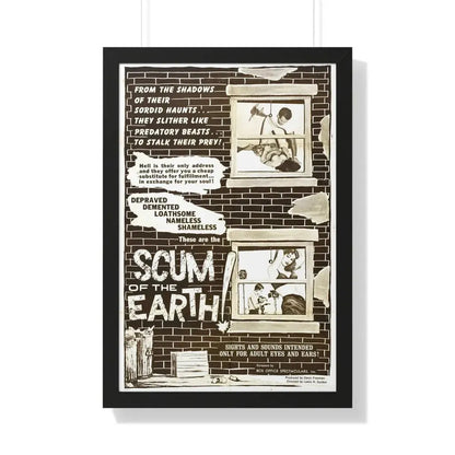 SCUM OF THE EARTH 1963 - Framed Movie Poster 20" x 30" Black - The Sticker Space