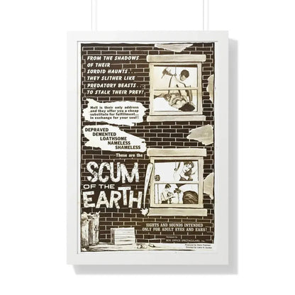 SCUM OF THE EARTH 1963 - Framed Movie Poster 20" x 30" White - The Sticker Space
