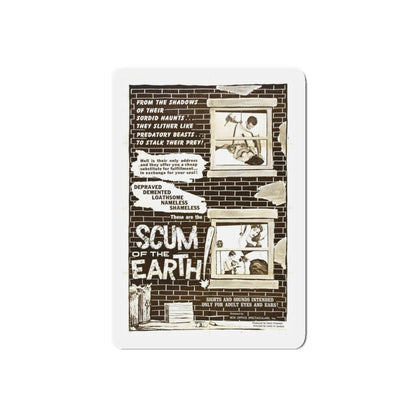 SCUM OF THE EARTH 1963 Movie Poster - Refrigerator Magnet-5" x 5"-The Sticker Space