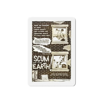 SCUM OF THE EARTH 1963 Movie Poster - Refrigerator Magnet 6 Inch Die-Cut - The Sticker Space