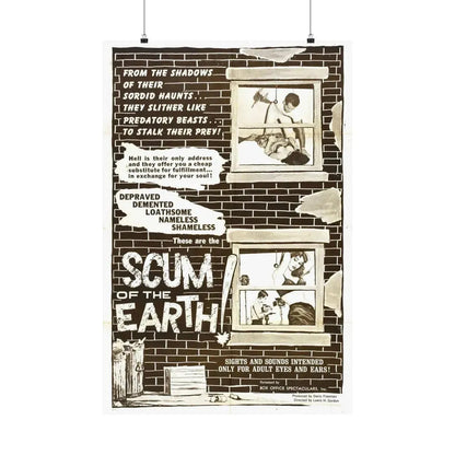 SCUM OF THE EARTH 1963 - Paper Movie Poster 24″ x 36″ Matte - The Sticker Space