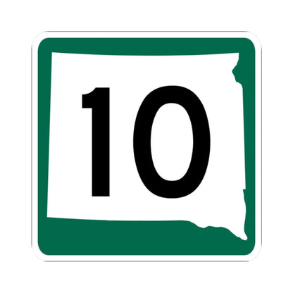 SD 10 (South Dakota) (Road Sign) STICKER Vinyl Kiss-Cut Decal 2 Inch White - The Sticker Space