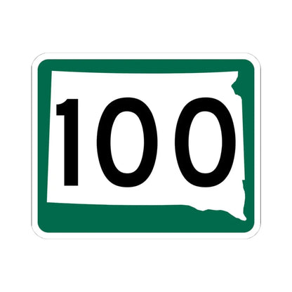 SD 100 (South Dakota) (Road Sign) STICKER Vinyl Kiss-Cut Decal 4 Inch White - The Sticker Space
