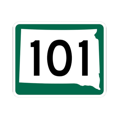 SD 101 (South Dakota) (Road Sign) STICKER Vinyl Kiss-Cut Decal 3 Inch White - The Sticker Space