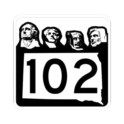 SD 102 1960 (South Dakota) (Road Sign) STICKER Vinyl Kiss-Cut Decal 3 Inch White - The Sticker Space