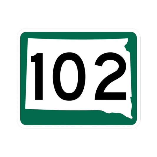 SD 102 (South Dakota) (Road Sign) STICKER Vinyl Kiss-Cut Decal 2 Inch White - The Sticker Space