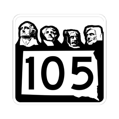 SD 105 1960 (South Dakota) (Road Sign) STICKER Vinyl Kiss-Cut Decal 6 Inch White - The Sticker Space