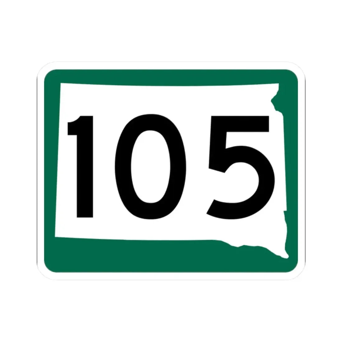 SD 105 (South Dakota) (Road Sign) STICKER Vinyl Kiss-Cut Decal 2 Inch White - The Sticker Space