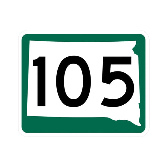 SD 105 (South Dakota) (Road Sign) STICKER Vinyl Kiss-Cut Decal 2 Inch White - The Sticker Space