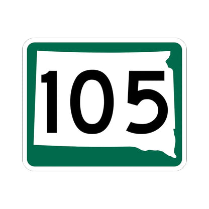 SD 105 (South Dakota) (Road Sign) STICKER Vinyl Kiss-Cut Decal 4 Inch White - The Sticker Space