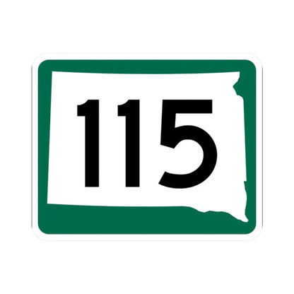SD 115 (South Dakota) (Road Sign) STICKER Vinyl Kiss-Cut Decal 2 Inch White - The Sticker Space