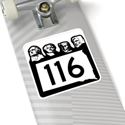 SD 116 1960 (South Dakota) (Road Sign) STICKER Vinyl Kiss-Cut Decal - The Sticker Space