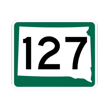 SD 127 (South Dakota) (Road Sign) STICKER Vinyl Kiss-Cut Decal 3 Inch White - The Sticker Space