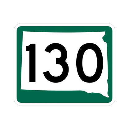 SD 130 (South Dakota) (Road Sign) STICKER Vinyl Kiss-Cut Decal 4 Inch White - The Sticker Space