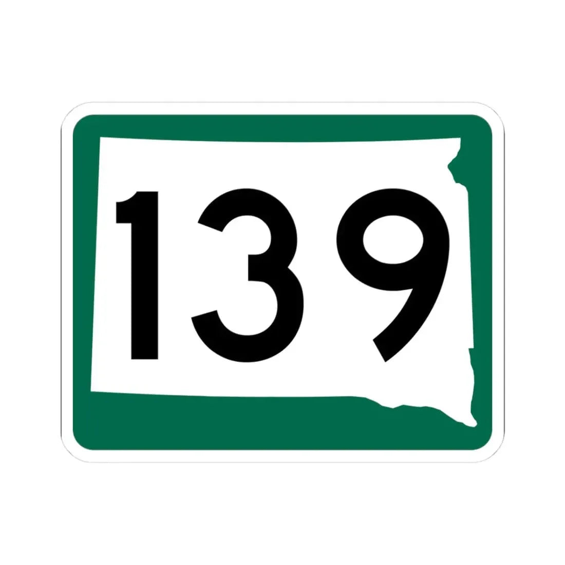 SD 139 (South Dakota) (Road Sign) STICKER Vinyl Kiss-Cut Decal - The Sticker Space