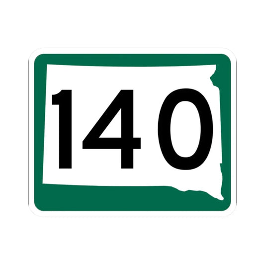 SD 140 (South Dakota) (Road Sign) STICKER Vinyl Kiss-Cut Decal 2 Inch White - The Sticker Space