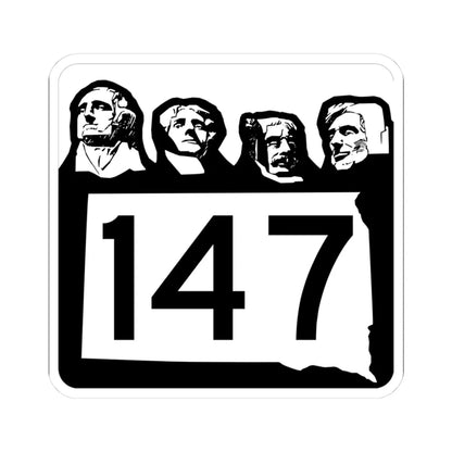 SD 147 1960 (South Dakota) (Road Sign) STICKER Vinyl Kiss-Cut Decal 3 Inch White - The Sticker Space