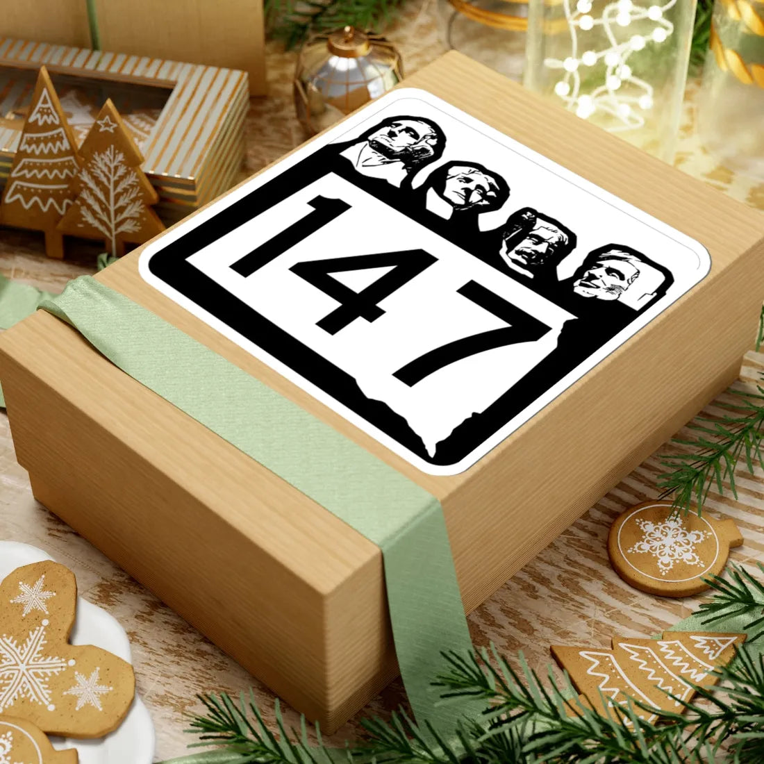 SD 147 1960 (South Dakota) (Road Sign) STICKER Vinyl Kiss-Cut Decal - The Sticker Space