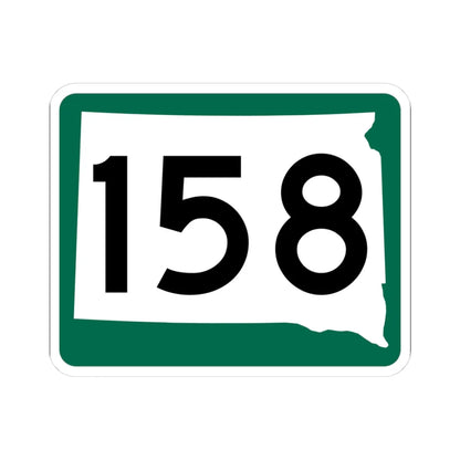 SD 158 (South Dakota) (Road Sign) STICKER Vinyl Kiss-Cut Decal 3 Inch White - The Sticker Space