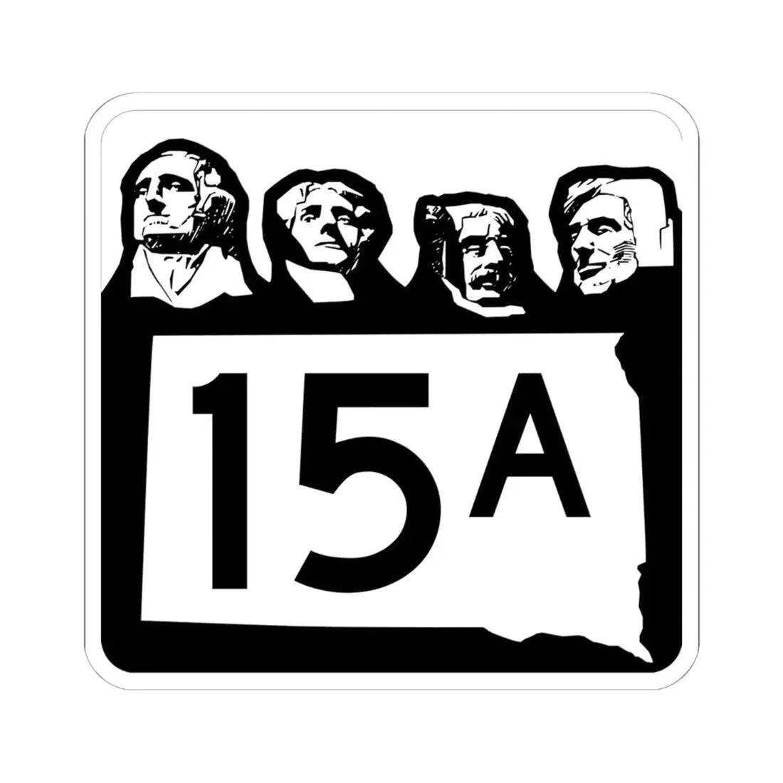 SD 15A 1960 (South Dakota) (Road Sign) STICKER Vinyl Kiss-Cut Decal 6 Inch White - The Sticker Space