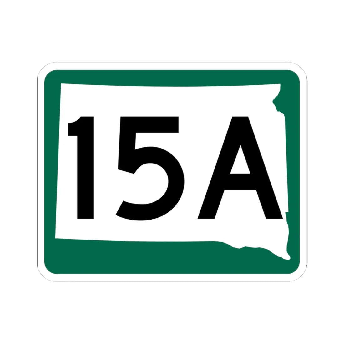 SD 15A (South Dakota) (Road Sign) STICKER Vinyl Kiss-Cut Decal 3 Inch White - The Sticker Space
