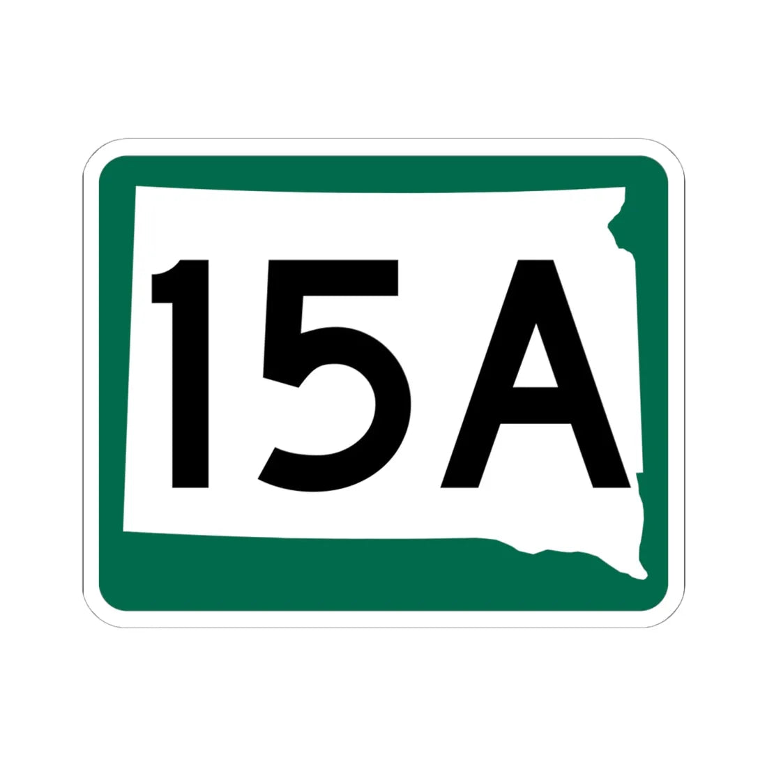 SD 15A (South Dakota) (Road Sign) STICKER Vinyl Kiss-Cut Decal 6 Inch White - The Sticker Space