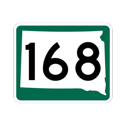 SD 168 (South Dakota) (Road Sign) STICKER Vinyl Kiss-Cut Decal 6 Inch White - The Sticker Space