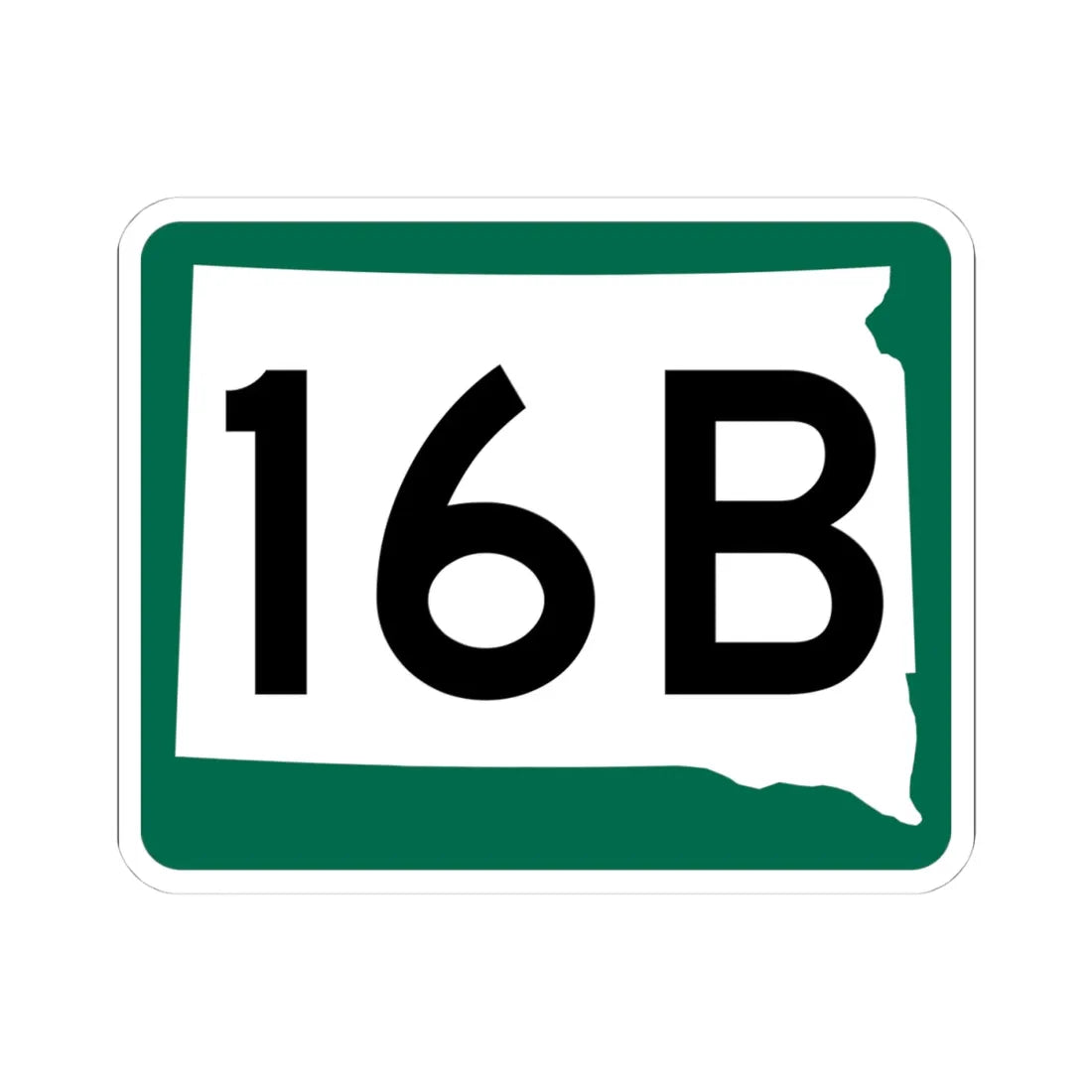 SD 16B (South Dakota) (Road Sign) STICKER Vinyl Kiss-Cut Decal 4 Inch White - The Sticker Space