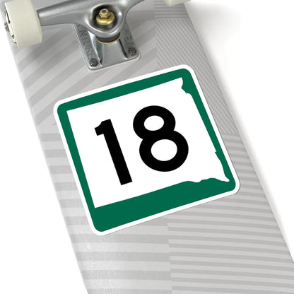 SD 18 (South Dakota) (Road Sign) STICKER Vinyl Kiss-Cut Decal - The Sticker Space