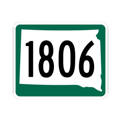 SD 1806 (South Dakota) (Road Sign) STICKER Vinyl Kiss-Cut Decal 4 Inch White - The Sticker Space