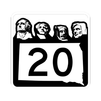 SD 20 1960 (South Dakota) (Road Sign) STICKER Vinyl Kiss-Cut Decal 2 Inch White - The Sticker Space