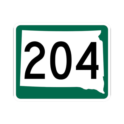SD 204 (South Dakota) (Road Sign) STICKER Vinyl Kiss-Cut Decal 2 Inch White - The Sticker Space