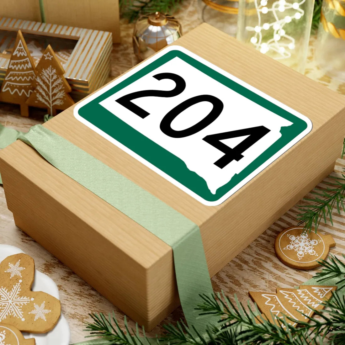 SD 204 (South Dakota) (Road Sign) STICKER Vinyl Kiss-Cut Decal - The Sticker Space