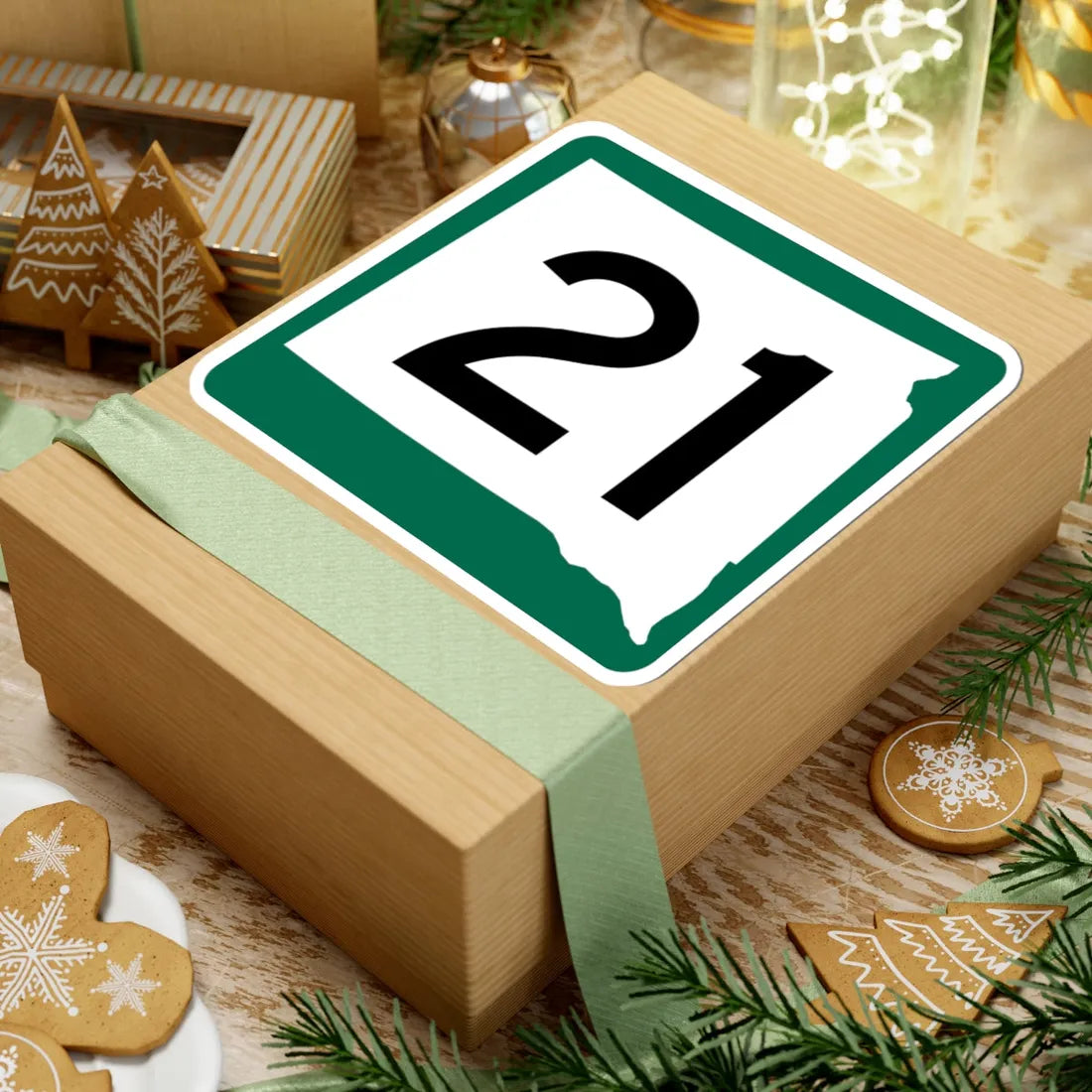 SD 21 (South Dakota) (Road Sign) STICKER Vinyl Kiss-Cut Decal - The Sticker Space