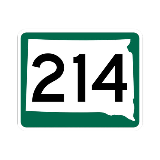 SD 214 (South Dakota) (Road Sign) STICKER Vinyl Kiss-Cut Decal 2 Inch White - The Sticker Space