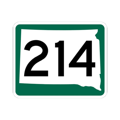 SD 214 (South Dakota) (Road Sign) STICKER Vinyl Kiss-Cut Decal 4 Inch White - The Sticker Space