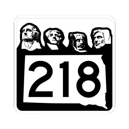 SD 218 1960 (South Dakota) (Road Sign) STICKER Vinyl Kiss-Cut Decal 4 Inch White - The Sticker Space