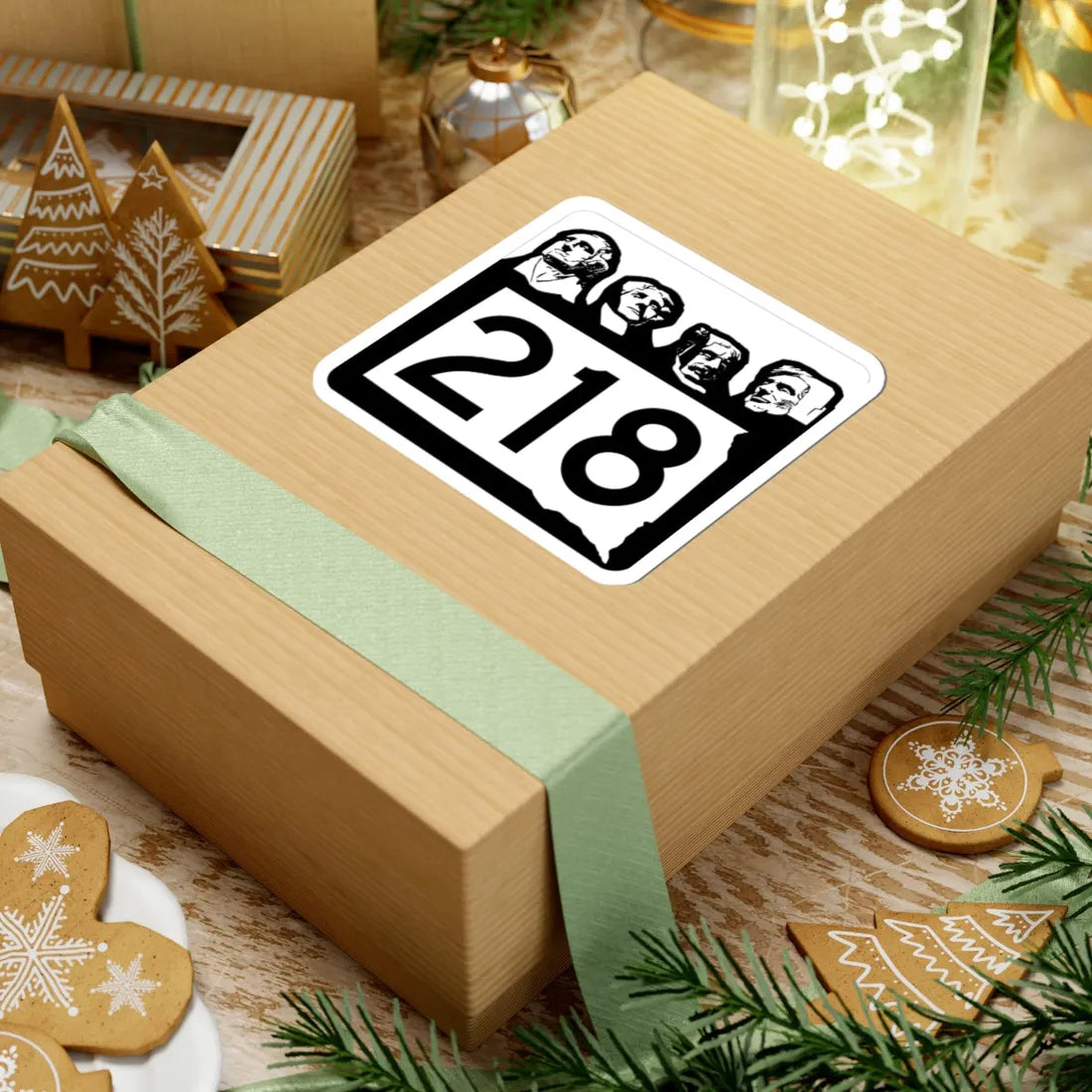 SD 218 1960 (South Dakota) (Road Sign) STICKER Vinyl Kiss-Cut Decal - The Sticker Space