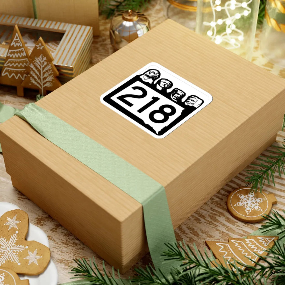 SD 218 1960 (South Dakota) (Road Sign) STICKER Vinyl Kiss-Cut Decal - The Sticker Space