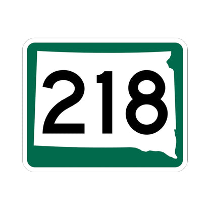 SD 218 (South Dakota) (Road Sign) STICKER Vinyl Kiss-Cut Decal 4 Inch White - The Sticker Space