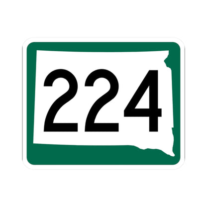 SD 224 (South Dakota) (Road Sign) STICKER Vinyl Kiss-Cut Decal 2 Inch White - The Sticker Space