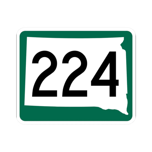 SD 224 (South Dakota) (Road Sign) STICKER Vinyl Kiss-Cut Decal 2 Inch White - The Sticker Space