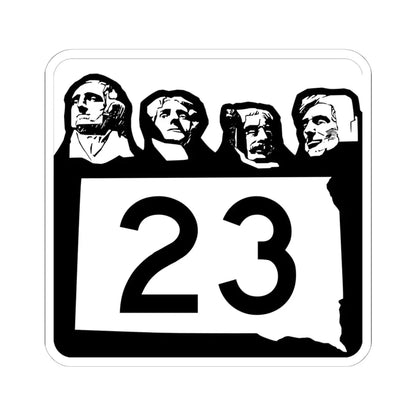 SD 23 1960 (South Dakota) (Road Sign) STICKER Vinyl Kiss-Cut Decal 6 Inch White - The Sticker Space