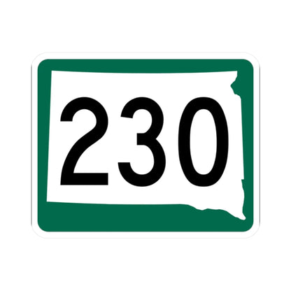 SD 230 (South Dakota) (Road Sign) STICKER Vinyl Kiss-Cut Decal 2 Inch White - The Sticker Space