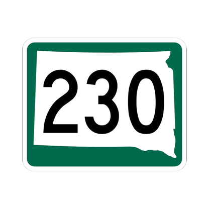 SD 230 (South Dakota) (Road Sign) STICKER Vinyl Kiss-Cut Decal 3 Inch White - The Sticker Space
