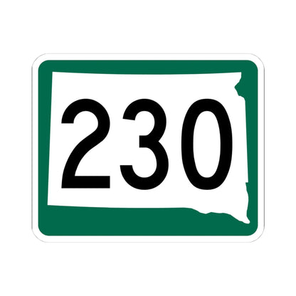 SD 230 (South Dakota) (Road Sign) STICKER Vinyl Kiss-Cut Decal 4 Inch White - The Sticker Space