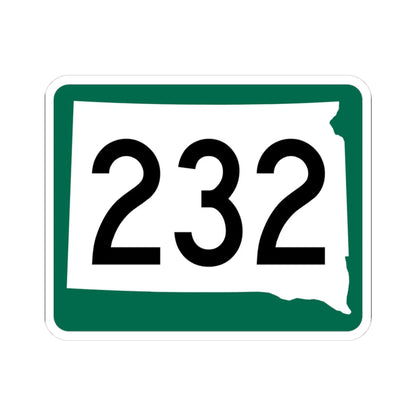 SD 232 (South Dakota) (Road Sign) STICKER Vinyl Kiss-Cut Decal 3 Inch White - The Sticker Space