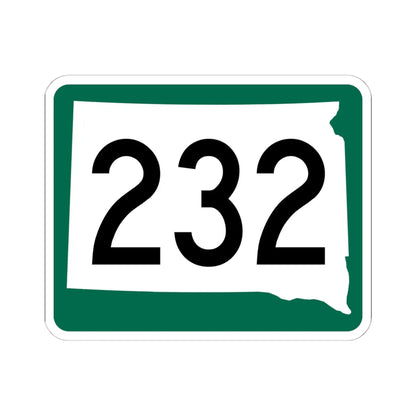 SD 232 (South Dakota) (Road Sign) STICKER Vinyl Kiss-Cut Decal 6 Inch White - The Sticker Space