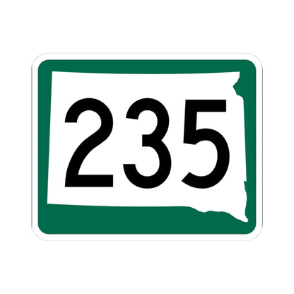 SD 235 (South Dakota) (Road Sign) STICKER Vinyl Kiss-Cut Decal 3 Inch White - The Sticker Space